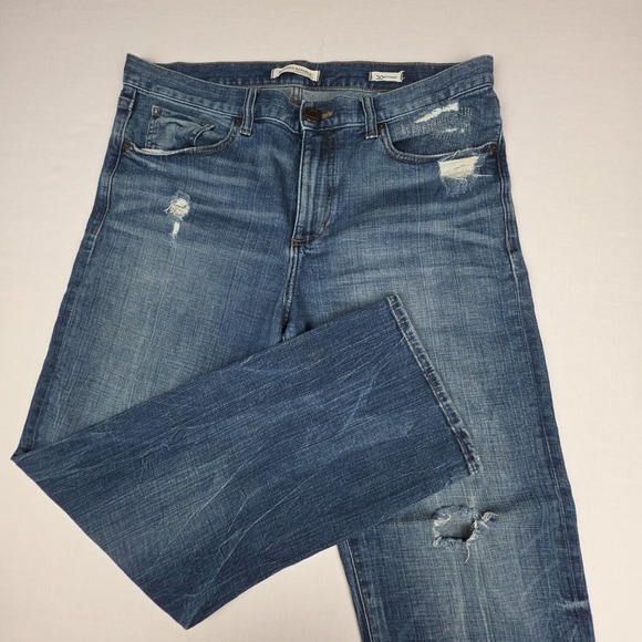 Banana Republic Denim - Banana Republic Premium Denim Boyfriend Jeans Women 30 Blue Distressed Cotton